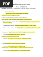 biomolecule discussion guide