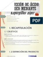 Producción de Ácido Cítrico Mediante Aspergillus Niger Terce P (A)