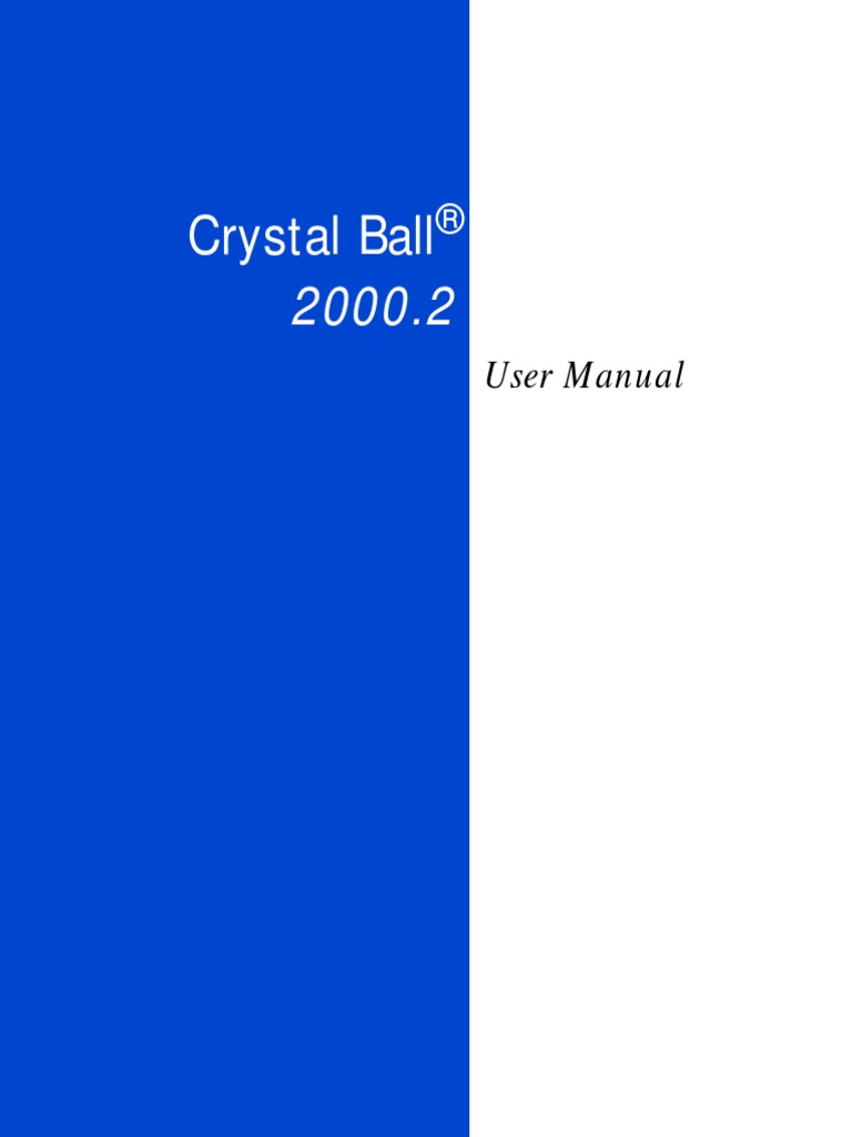 Manual Crystal Ball Probability Distribution Microsoft Excel