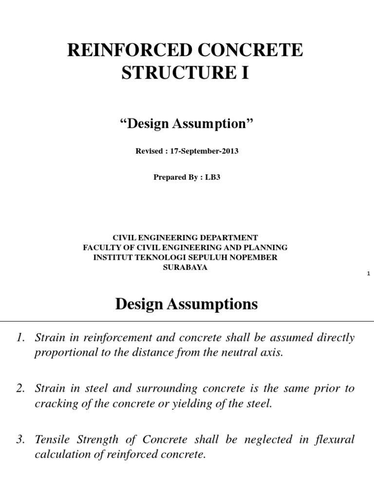 Design Assumptions for RC Beams | PDF | Strength Of Materials ...