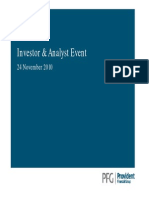 Investor Analyst 2010 (Provident)