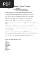 Worksheets Dilution Problems Worksheet molarity and dilution worksheets