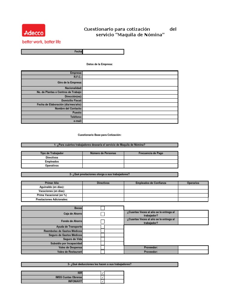 MAQUILA DE NOMINA.xls Salario Nómina de sueldos