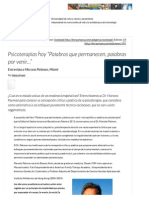 Psicoterapias Hoy "Palabras Que Permanecen, Palabras Por Venir " - Letra Urbana PDF
