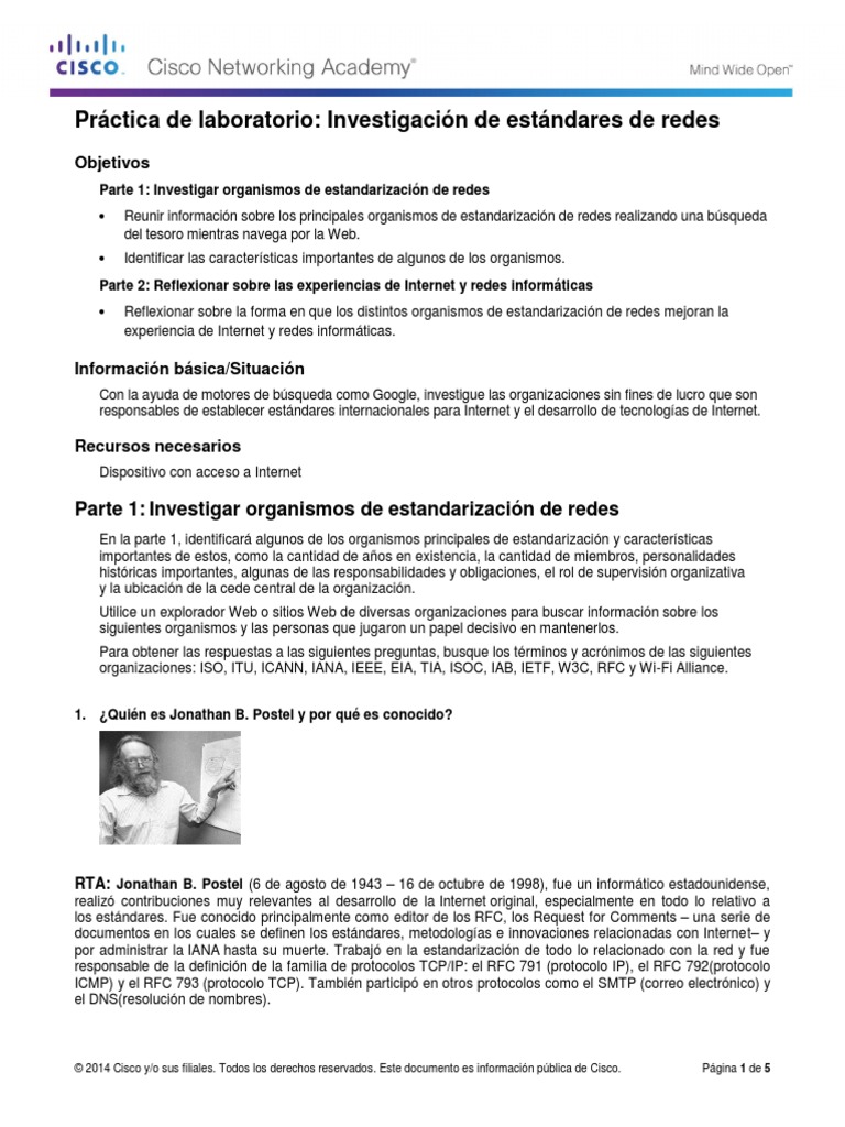 3.2.3.6 Lab Researching Networking Standards PDF Nombre de