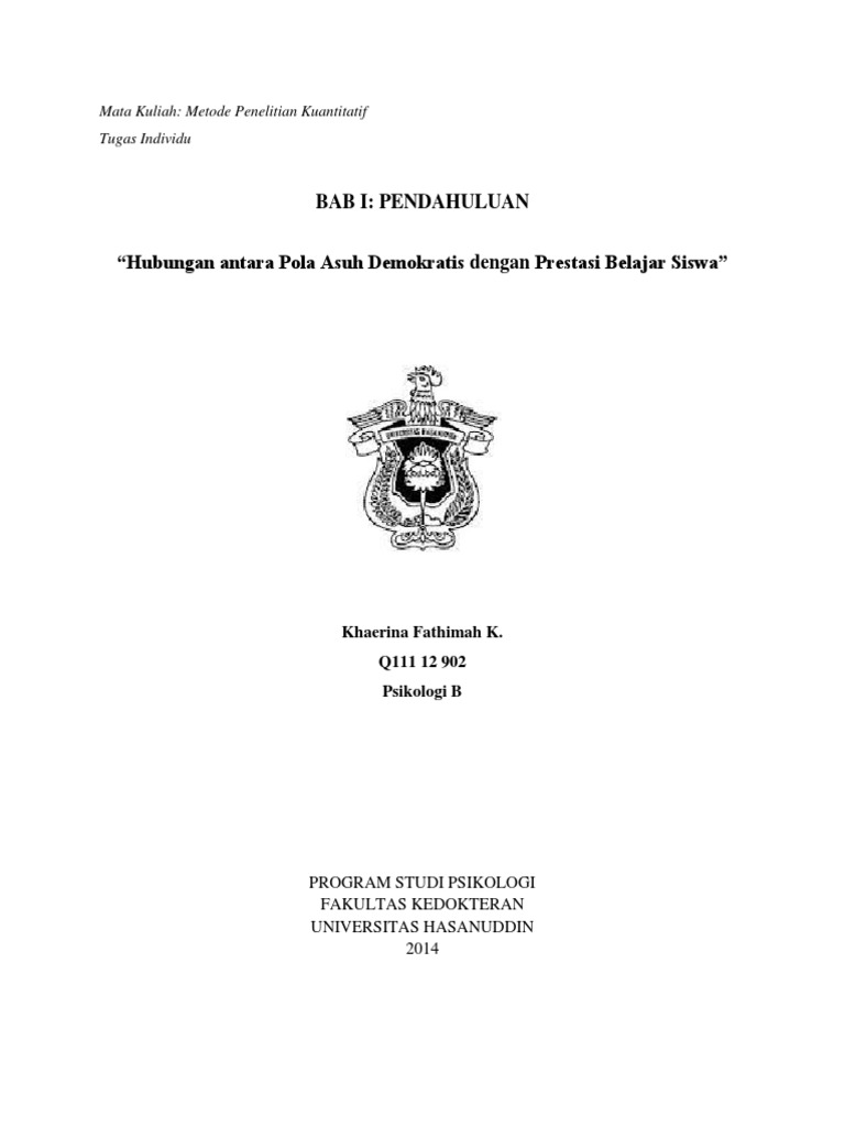 Hubungan Pola Asuh Orang Tua Dengan Prestasi Belajar Siswa