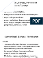 Komunikasi, Bahasa, Pertuturan