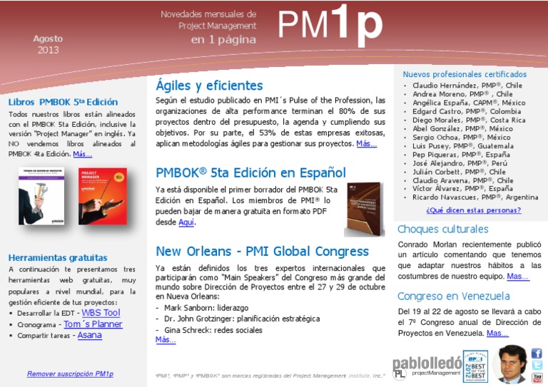 Pmbok Del Pmi 5ta Edicion PDF | PDF | Business