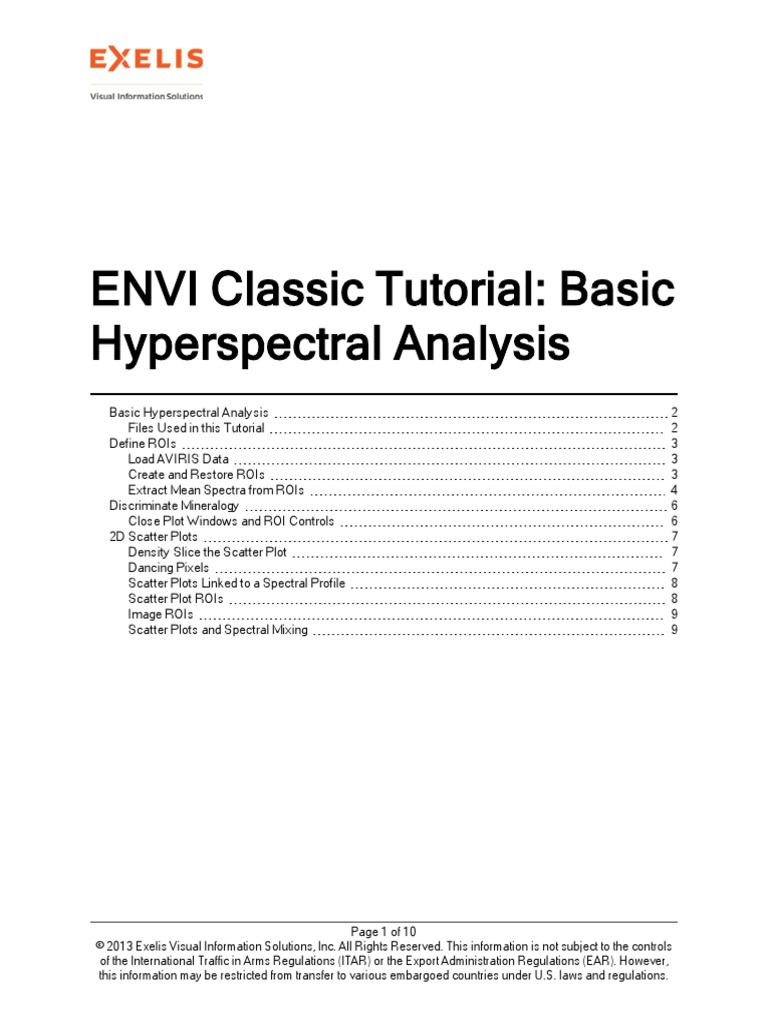 Hyperspectral Analysis Classic | PDF | Rgb Color Model | Spectrum