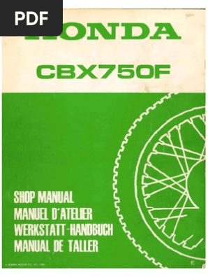 ホンダ CBX750F サービスマニュアル CBX 750 F 84 - Service Manual PDF | PDF | Language Arts