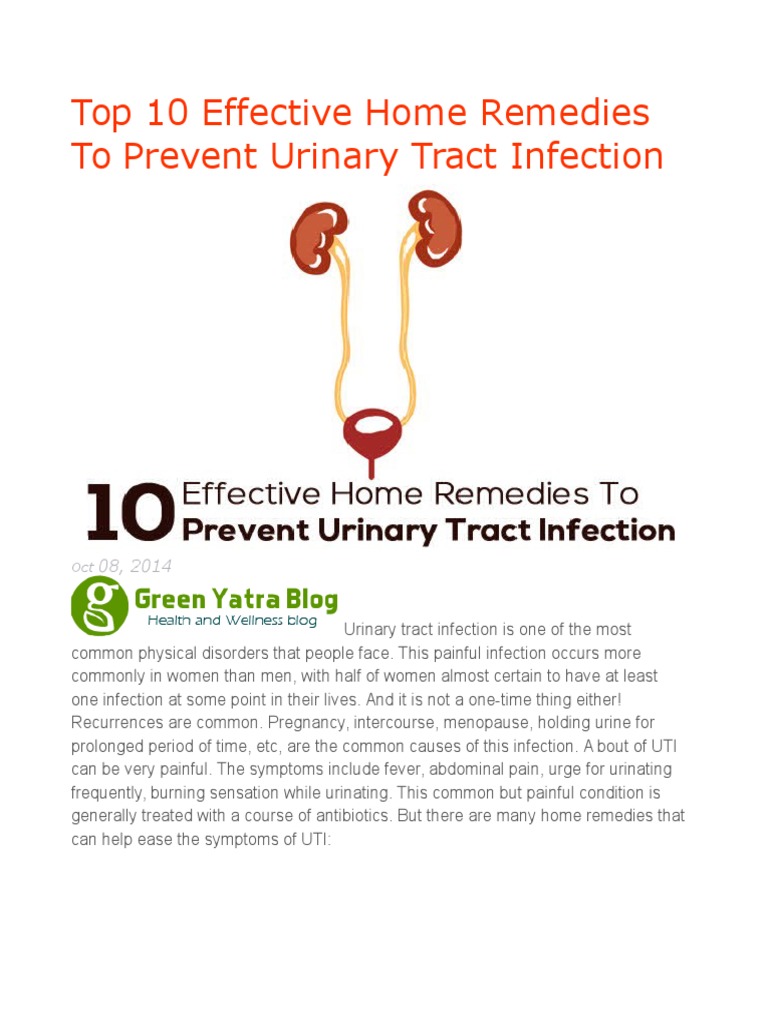 Top 10 Effective Home Remedies to Prevent Urinary Tract Infection