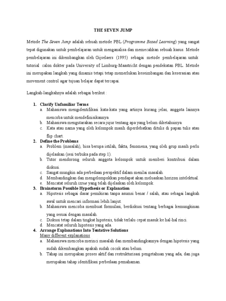 Metode Seven Jump | PDF | Pengembangan Diri