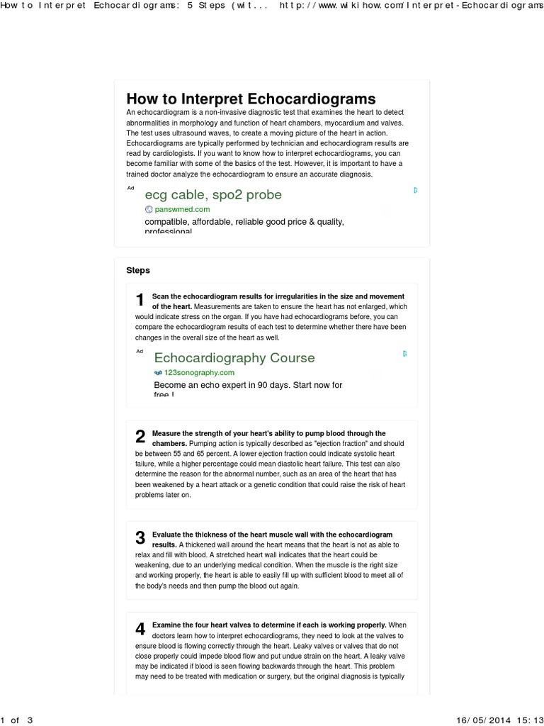 How To Interpret Echocardiograms - 5 Steps (With Pictures) | PDF ...