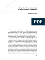 Camino Experiencia Fenomenologia Espiritu Eduardo Gama PDF