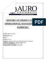 SAMSUNG Operartion Management Report