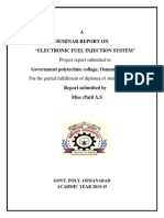 A Seminar Report On "Electronic Fuel Injection System": Project Report Submitted To
