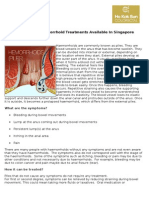 A Few of The Haemorrhoid Treatments Available in Singapore