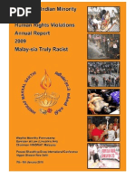 The Malaysian Indian Minority Human Rights Violations Annual Report 2009