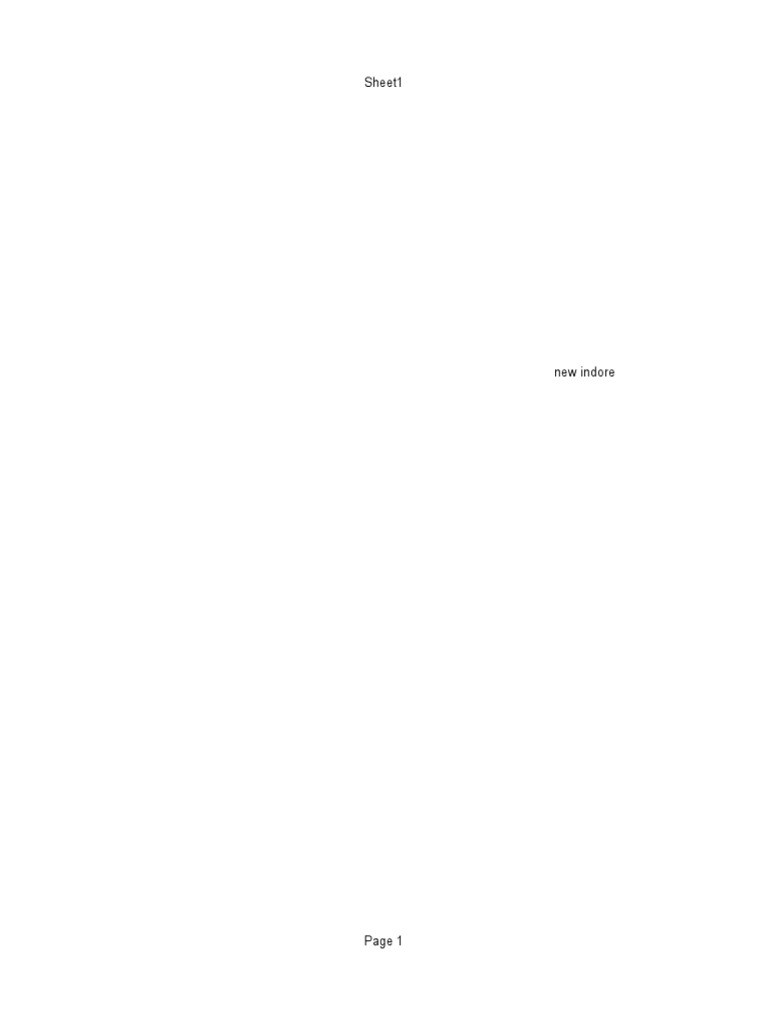 Sheet 1 | PDF