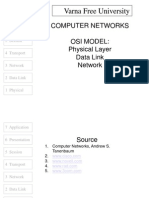 Varna Free University: Computer Networks Osi Model: Physical Layer Data Link Network