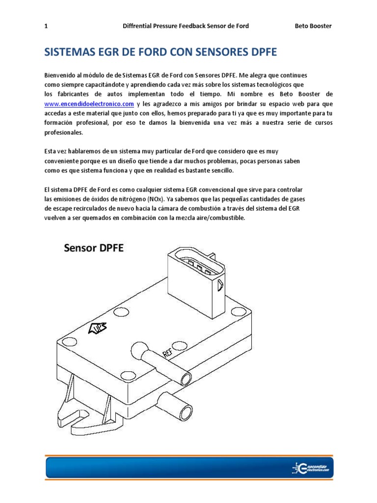 15-Sistemas Egr de Ford Con Sensores Dpfe | PDF | Realimentación ...