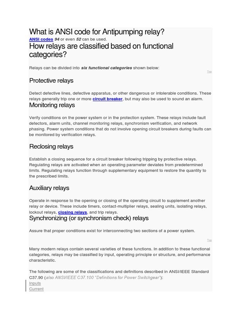 Anti pumping relay.docx Relay Electric Power System