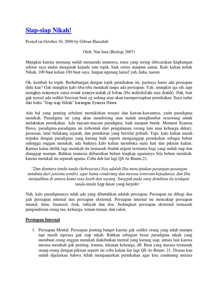 Seminar Pra Nikah