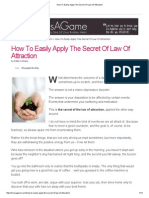 How To Easily Apply The Secret of Law of Attraction