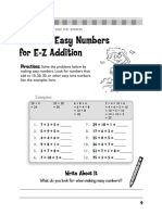 Look For Easy Numbers For E-Z Addition: Directions