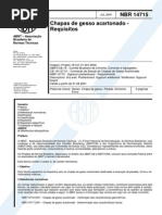 NBR 14715 - 2001 - Chapas de gesso acartonado - Requisitos.pdf
