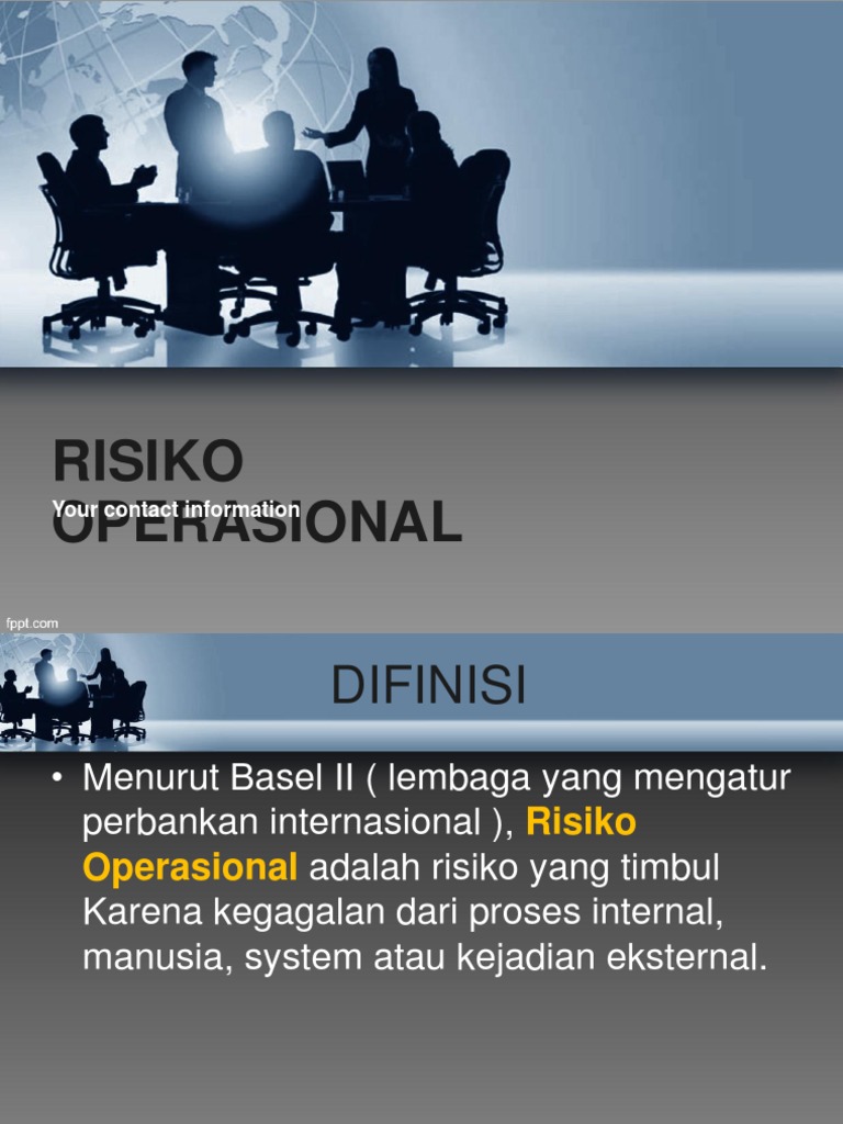 Definisi dan Contoh Risiko Operasional | PDF