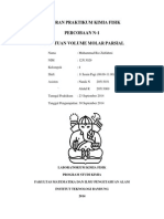 Laporan Penentuan Volume Molar Parsial