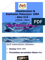 Akta Keselamatan Dan Kesihatan Perkerjaan 1994