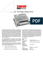 Manual Voltage Regulator: Specification Input (From P.M. Pilot) Regulated Output Power Dissipation Environmental