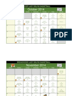 2014 - Lady Bruins Basketball Calendar October and November