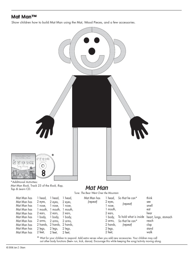 Mat Man Printable Pdf