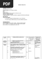 PROIECT DIDACTIC - Sisteme de Numeratie