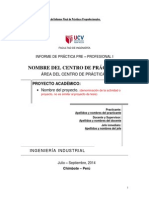 Estructura Del Informe Final de Practicas Pre Profesionales PDF