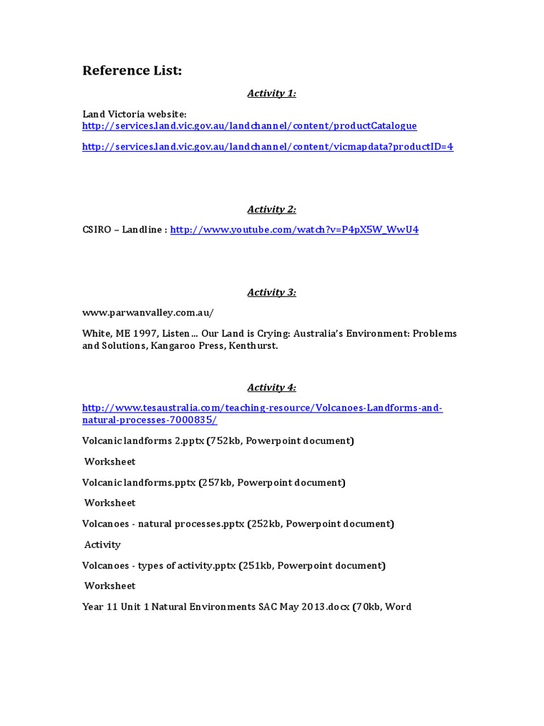 Reference List | PDF | Science & Mathematics