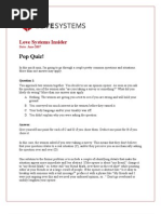 Download Love Systems Insider Test Your PUA Knowledge by Love Systems SN24245846 doc pdf