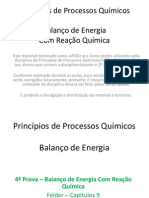 Balanço de Energia Com Reação Química PDF