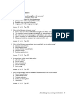 Multiple choice questions on product costing and manufacturing overhead allocation