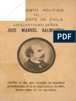 Material de Clases. Testamento Político de José Manuel Balmaceda PDF