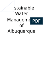 Sustainable Water Management of Albuquerque