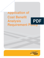 Application of Cost Benefit Analysis Requirement Policy