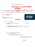 Deepak Electric & Electronic Works: Quotation