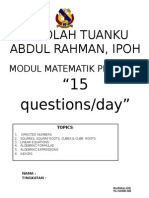 Matematik Pmr Lat. Masa Cuti