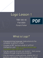 Logo Lesson 1: TBE 540-40 Fall 2004 Farah Fisher