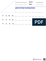 Complete The Skip Counting Series