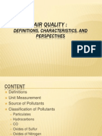 Air Quality:: Definitions, Characteristics, and Perspectives